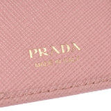 PRADA Prada 6 consecutive key case Pink gold metal fittings 1PG222 Ladies Saffiano key case Unused Ginzo