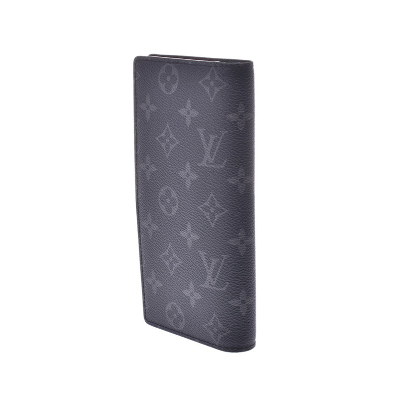 LOUIS VUITTON Louis Vuitton Monogram Eclipse Portofoile Braza Black/Grey M61697 Men's Long Wallet B Rank Used Ginzo