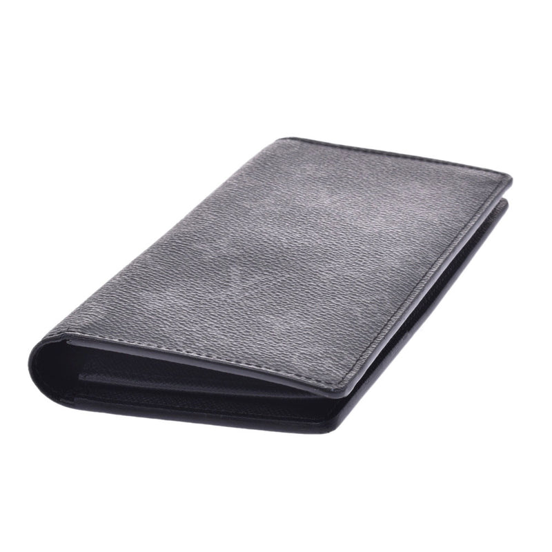 LOUIS VUITTON Louis Vuitton Monogram Eclipse Portofoile Braza Black/Grey M61697 Men's Long Wallet B Rank Used Ginzo