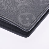 LOUIS VUITTON Louis Vuitton Monogram Eclipse Portofoile Braza Black/Grey M61697 Men's Long Wallet B Rank Used Ginzo