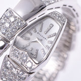 BVLGARI Burghari Serpenty Diamond SPW26G Ladies K18WG wristwatch, Koutz shell, Class A, used silver possession.