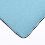 Christian Dior Light blue/Greyge women's leather wallet B rank used Ginzo