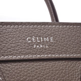 CELINE セリーヌ ラゲージ ナノショッパー グレー レディース カーフ ハンドバッグ Aランク 中古 銀蔵