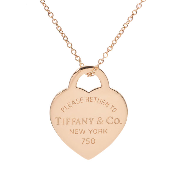 TIFFANY＆Co。Tiffany回心形项链男女皆宜的K18YG项链A Rank Used Ginzo