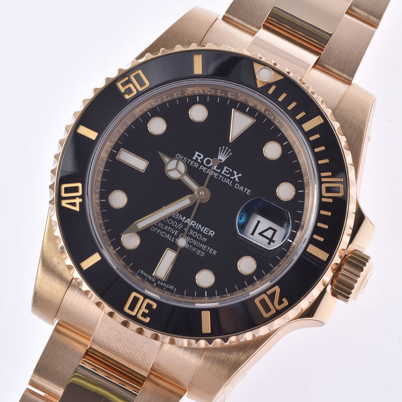 ROLEX Rolex Submariner black bezel 116618LN men'S YG watch automatic Black Dial A Rank used silver stock