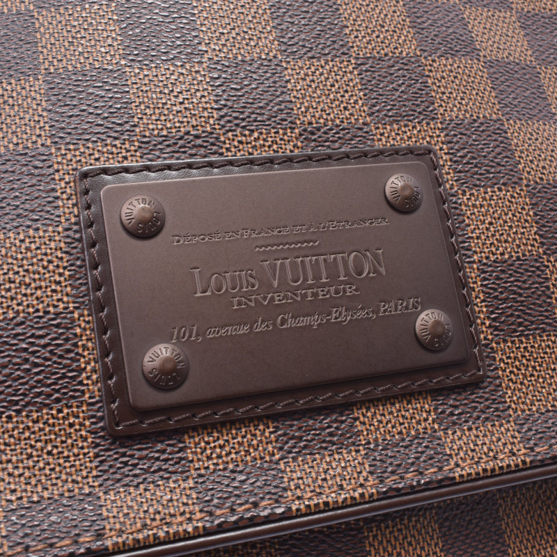 LOUIS VUITTON ルイヴィトン ダミエ ブルックリンPM ブラウン N51210 ユニセックス ダミエキャンバス ショルダーバッグ Aランク 中古 銀蔵