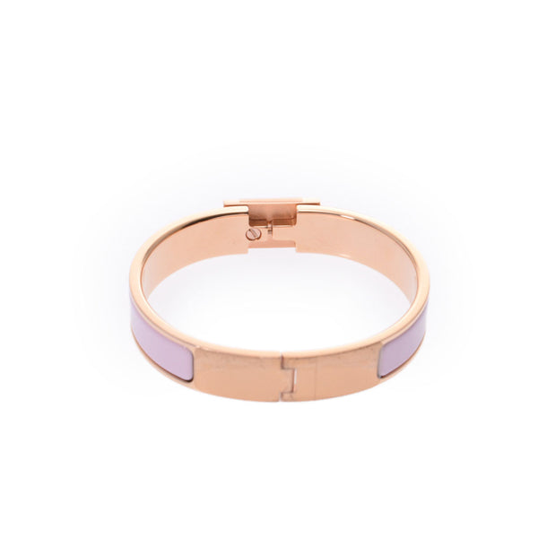 HERMES Hermes click Hanot Rose dragee pink gold metal fittings unisex bracelet A rank used silver storehouse