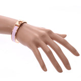 HERMES Hermes click Hanot Rose dragee pink gold metal fittings unisex bracelet A rank used silver storehouse