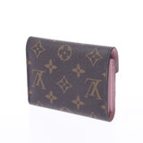 LOUIS VUITTON Louis Vuitton Monogram Portofeuille Victorine Compact Wallet Rose Ballerine M62360 Ladies Monogram Canvas Tri-fold Wallet B Rank Used Ginzo