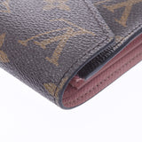 LOUIS VUITTON Louis Vuitton Monogram Portofeuille Victorine Compact Wallet Rose Ballerine M62360 Ladies Monogram Canvas Tri-fold Wallet B Rank Used Ginzo