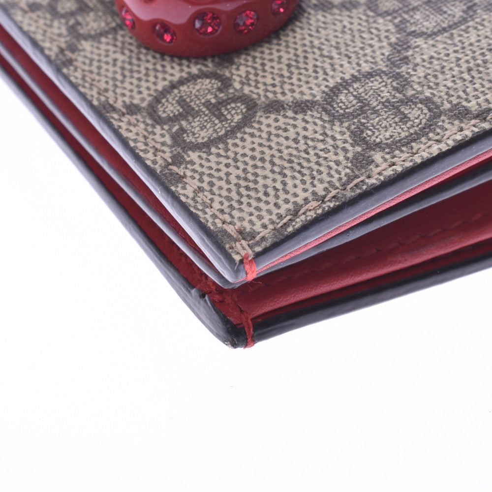 紧凑型钱包灰色/红色女士GG 至高无上帆布双折钱包476050 GUCCI