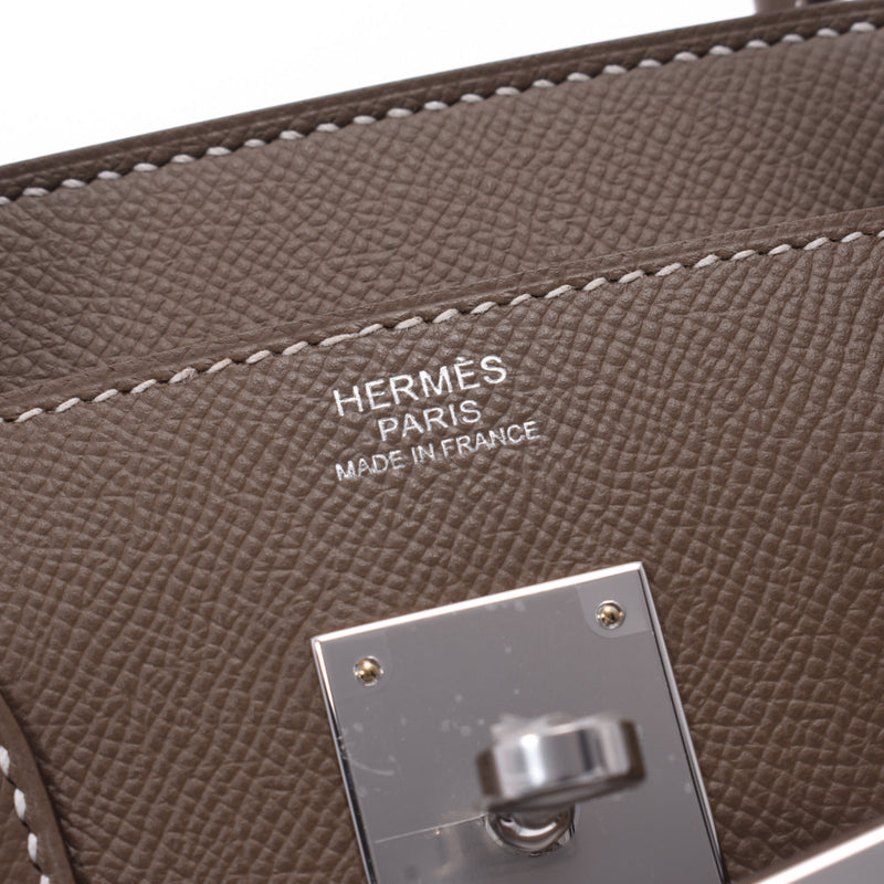 HERMES Hermes Birkin 30 Etope Silver Hardware D Engraved (around 2019) Ladies Vow Epson Handbag New Silver