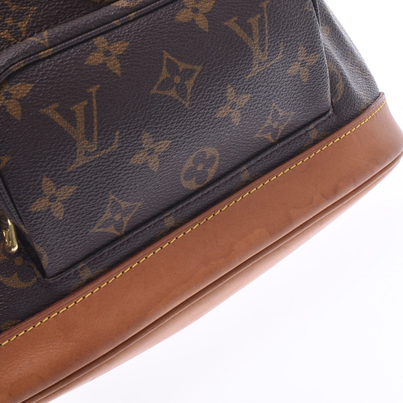 LOUIS VUITTON Louis Vuitton Monogram Monsuri MM Brown M51136 Ladies Monogram Canvas Leather Backpack Day Pack B Rank Used Ginzo