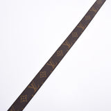 LOUIS VUITTON Louis Vuitton Monogram Santure LV Size 90cm Brown Gold Metal Fittings Men's Belt B Rank Used Ginzo