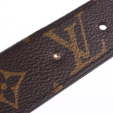 LOUIS VUITTON Louis Vuitton Monogram Santure LV Size 90cm Brown Gold Metal Fittings Men's Belt B Rank Used Ginzo