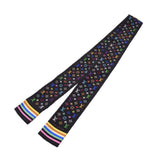 LOUIS VUIS VUITTON Louis Vuitton multi-color ribonscarf, black/multicolored M71992 Ladies' 100 %, 100 % scarf A-A-rank used silver storehouse.