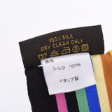 LOUIS VUIS VUITTON Louis Vuitton multi-color ribonscarf, black/multicolored M71992 Ladies' 100 %, 100 % scarf A-A-rank used silver storehouse.