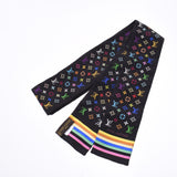 LOUIS VUIS VUITTON Louis Vuitton multi-color ribonscarf, black/multicolored M71992 Ladies' 100 %, 100 % scarf A-A-rank used silver storehouse.