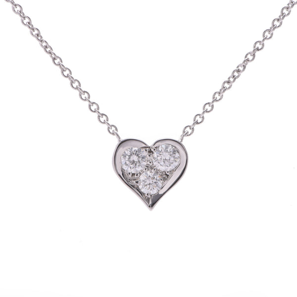 Tiffany & Co Tiffany sentimental heart necklace 3P Diamond Ladies pt950 platinum necklace