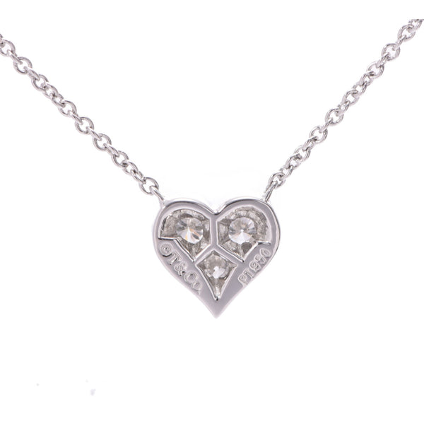 Tiffany & Co Tiffany sentimental heart necklace 3P Diamond Ladies pt950 platinum necklace