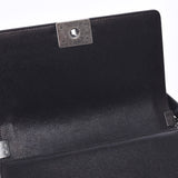 CHANEL シャネル ボーイシャネル チェーンショルダーバッグ 黒 シルバー金具 レディース キャビアスキン ショルダーバッグ Bランク 中古 銀蔵