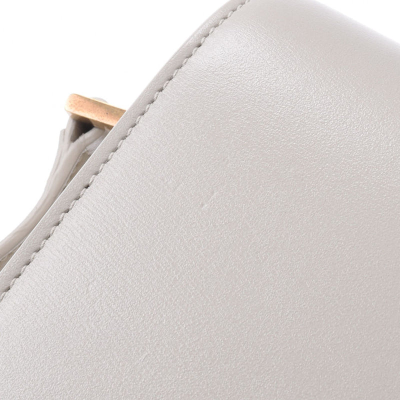 SAINT LAURENT Saint Laurent LE61 ivory gold metal fittings ladies calf shoulder bag Shindo used Ginzo