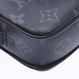 LOUIS VUITTON Louis Vuitton Monogram Eclipse Pochette Volga Black M68321 Men's Clutch Bag Shindo Used Ginzo