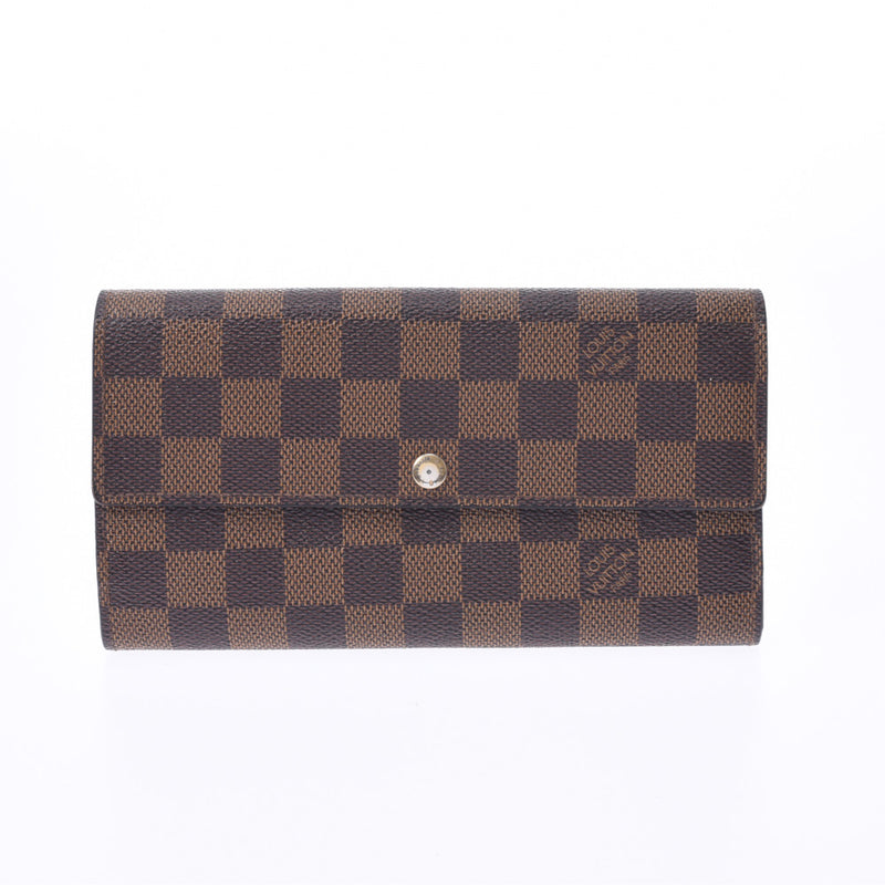 ルイヴィトンポルトフォイユ サラ 旧型 14137 ブラウン ユニセックス ダミエキャンバス 長財布 N61724 LOUIS VUITTON 中古  – 銀蔵オンライン