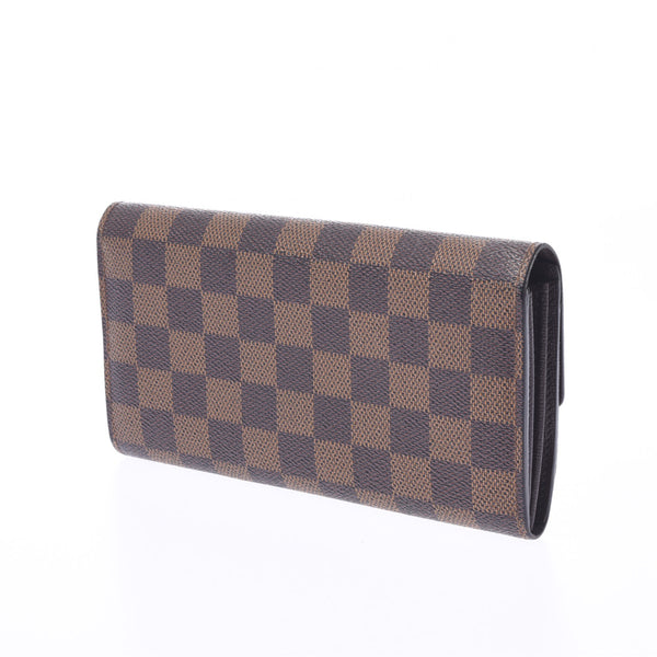 LOUIS VUITTON Louis Vuitton Damier Portofeuille Sarah Old Brown N61724 Unisex Damier Canvas Long Wallet B Rank Used Ginzo