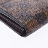 LOUIS VUITTON Louis Vuitton Damier Portofeuille Sarah Old Brown N61724 Unisex Damier Canvas Long Wallet B Rank Used Ginzo