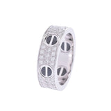 卡地亚卡地亚爱戒指密钉钻石#52号12中性陶瓷/K18WG环戒指等级使用银