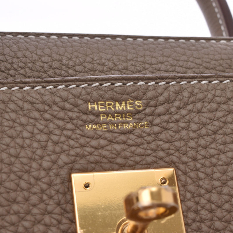 HERMES エルメス バーキン 30 エトゥープ ゴールド金具 A刻印(2017年頃) レディース トゴ ハンドバッグ Aランク 中古 銀蔵