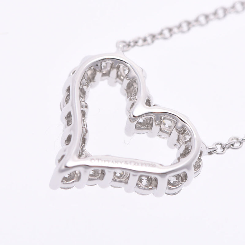 TIFFANY&Co. Tiffany centimeter men Tal heart diamond necklace mini-Lady's Pt950 platinum necklace A rank used silver storehouse