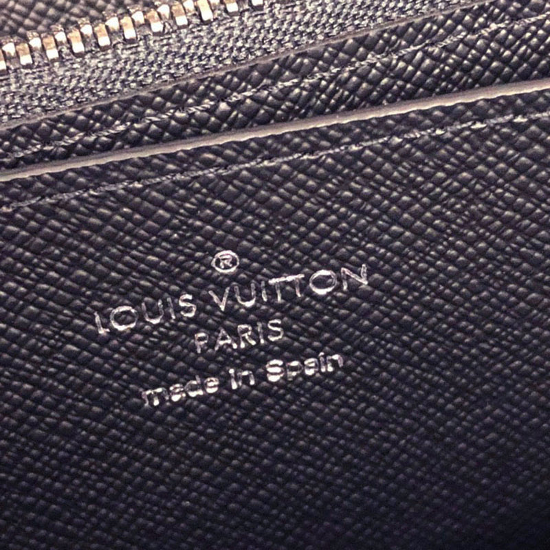 LOUIS VUITTON Louis Vuitton Monogram Eclipse Zippy XL Black/Gray M61698 Unisex Long Wallet New Silver