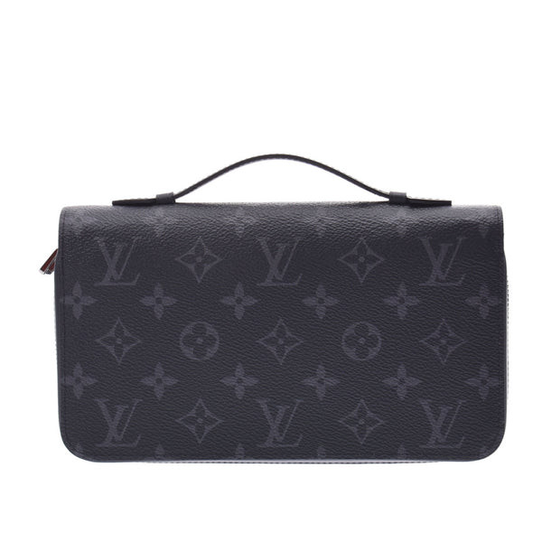 ●“路易斯·维顿=路易威登单倍图Eclipse Zippy XL Black / Gray M61698 Unisex Long Purse,New Silver Bodges