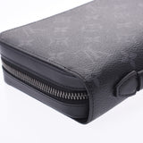 LOUIS VUITTON Louis Vuitton Monogram Eclipse Zippy XL Black/Gray M61698 Unisex Long Wallet New Silver