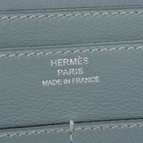 HERMES エルメス ドゴンGM シエル シルバー金具 □L刻印(2008年頃) ユニセックス ヴォースイフト 長財布 Bランク 中古 銀蔵