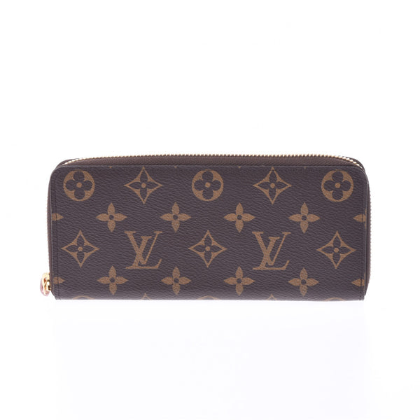 LOUIS VUITTON Louis Vuitton Monogram Portofeuille Clemence Rose Ballerine M61298 Ladies Monogram Canvas Long Wallet AB Rank Used Ginzo