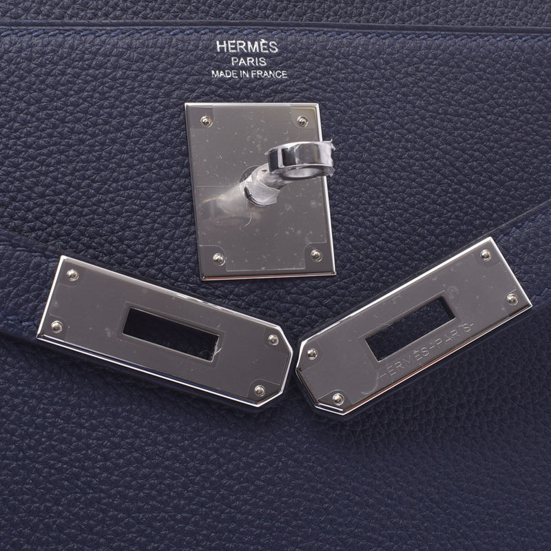 HERMES エルメス ケリー 28 内縫い 2WAYバッグ ブルーニュイ シルバー金具 D刻印(2019年頃) レディース トゴ ハンドバッグ 新品 銀蔵