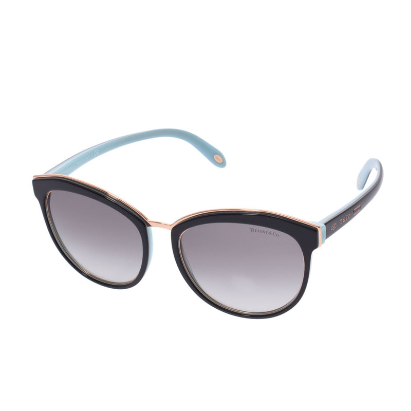 TIFFANY&Co. Tiffany Black / Tiffany blue TF4146 women's sunglasses a-rank used silver