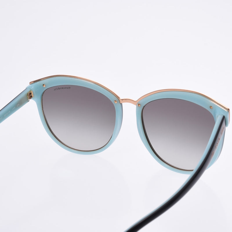 TIFFANY&Co. Tiffany Black / Tiffany blue TF4146 women's sunglasses a-rank used silver