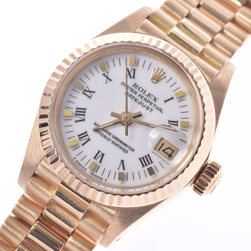 ROLEX Rolex Datejust Antique 6917 Ladies YG Watch Automatic winding White Roman Dial AB Rank Used Ginzo