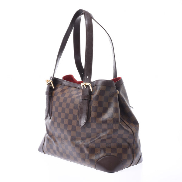 LOUIS VUITTON ルイヴィトン ダミエ ハムステッドMM ブラウン N51204 レディース ダミエキャンバス ハンドバッグ Bランク 中古 銀蔵