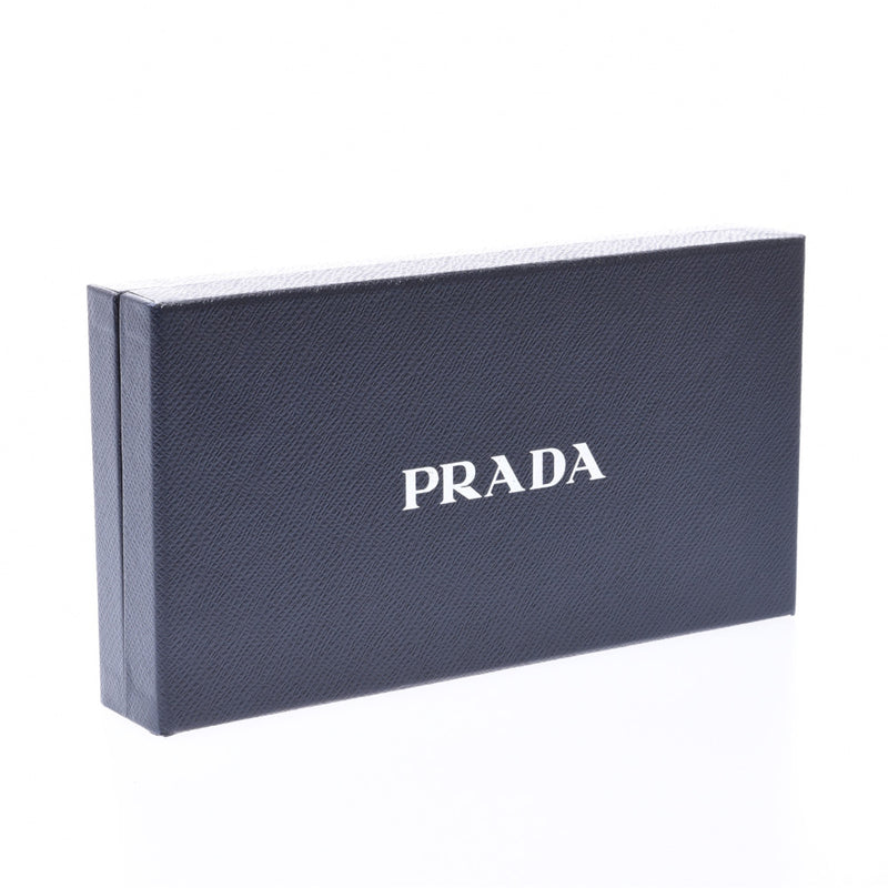 PRADA Prada L time fastener Bianco (White) 1ML035 women's leather long wallet unused silver jewelry