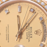 ROLEX ロレックス デイデイト 10Pダイヤ べぜルダイヤ 18048A メンズ YG/ダイヤ 腕時計 自動巻き シャンパン文字盤 Aランク 中古 銀蔵