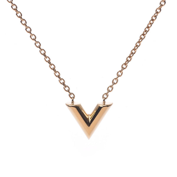 LOUIS VUITTON Louis Vuitton Essential V Necklace M61083 Ladies GP Necklace A Rank Used Ginzo