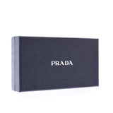 PRADA Prada long wallet black silver metal fittings メンズサフィアーノ folio wallet newly used goods silver storehouse