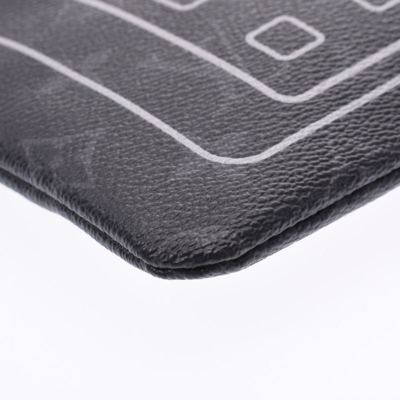 LOUIS VUITTON ルイ ヴィトン  フラグメントコラボ iPadケース クラッチバッグ M64449 モノグラムエクリプス PVC レザー ブラック    ビトン 【本物保証】