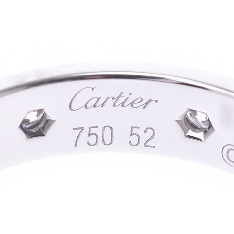 CARTIER カルティエ ミニラブリング 8Pダイヤ #52 12号 メンズ K18WG リング・指輪 Aランク 中古 銀蔵