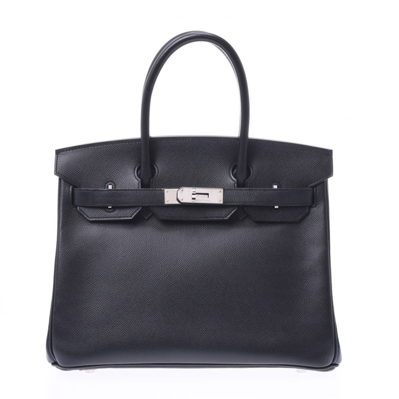 Hermes Birkin bag 30 black silver hardware